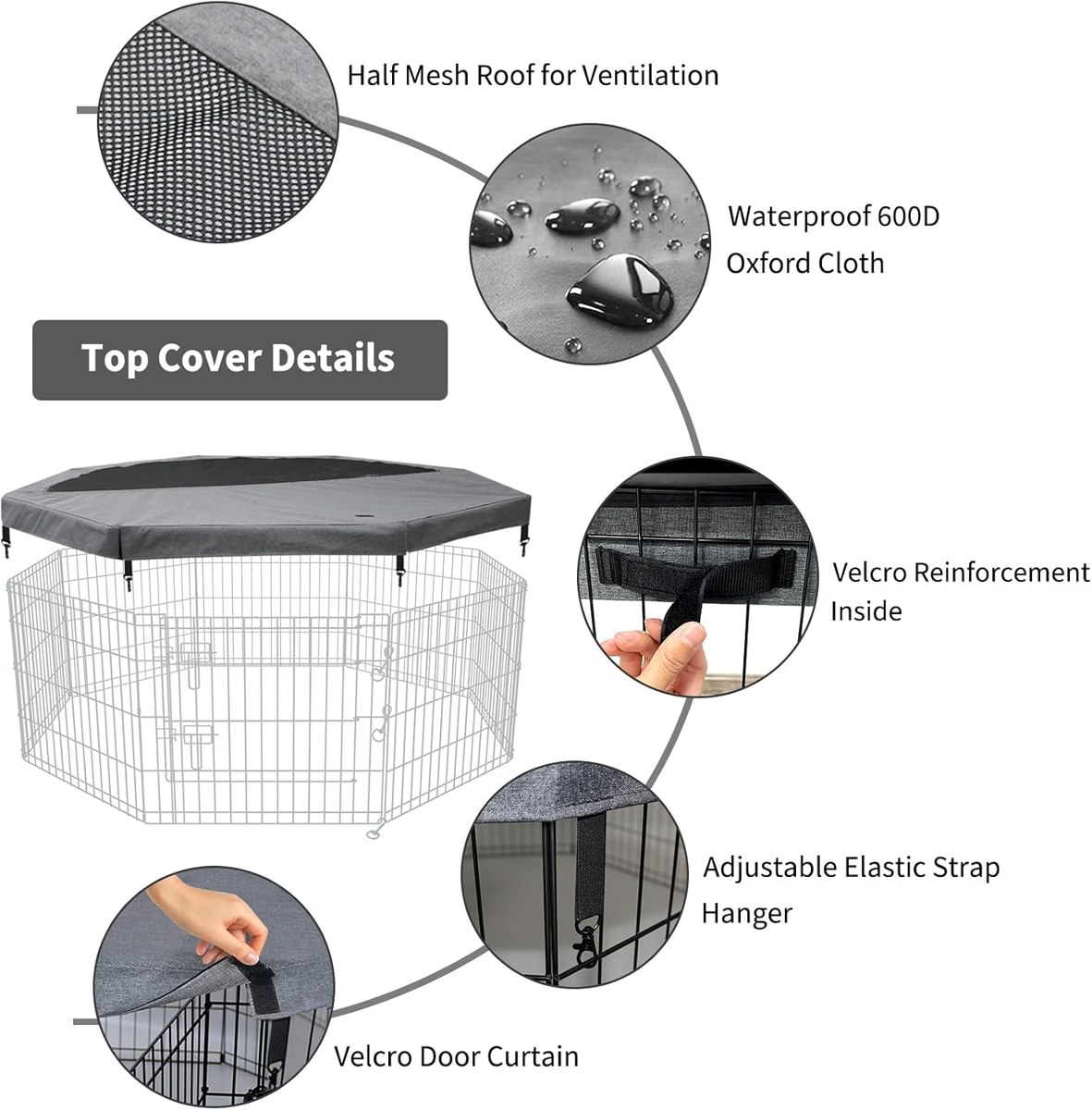 PETIME Playpen Mesh Roof photo 2